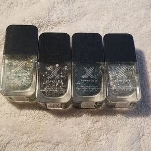 Glitter top coat nail polishes brand new